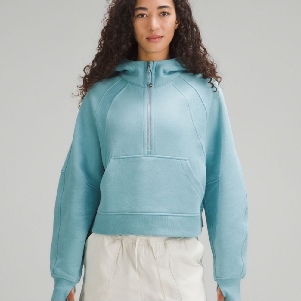 lululemon athletica Teal Half-Zip Hooded Sweatshirt